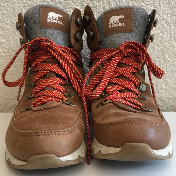 Sorel Women Kinetic Conquest Waterproof Lace Up Hiking Boots Light Brown Size 7 - Picture 3 of 9